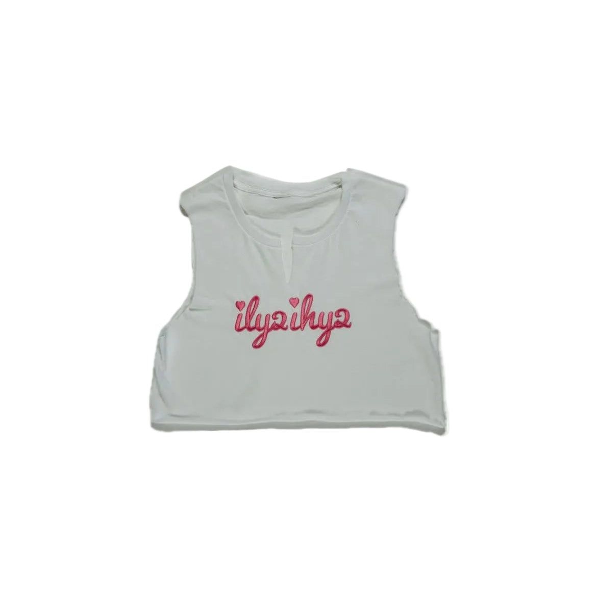 White Crop Top Tank